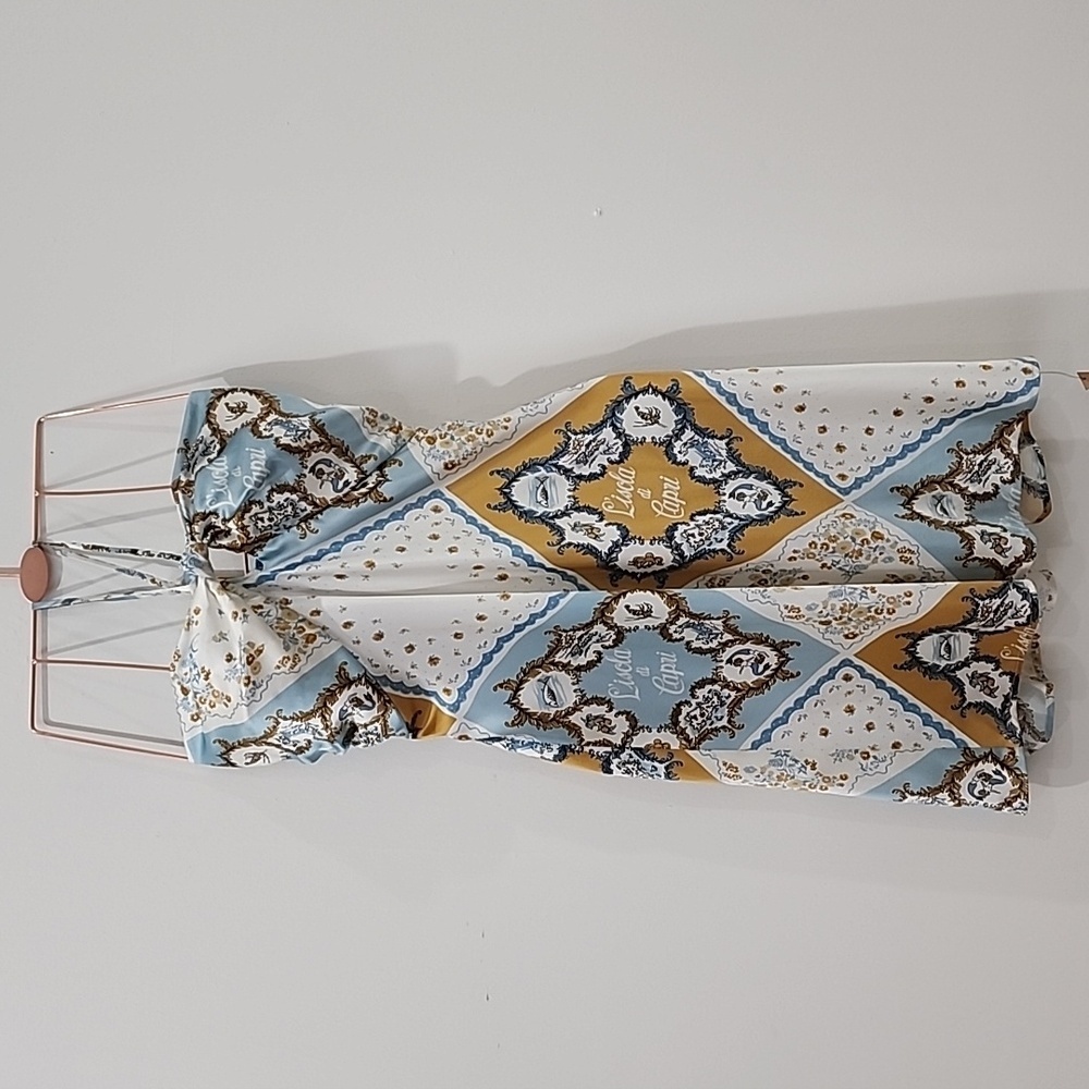 Reformation Sorrentine Silk Halter Dress